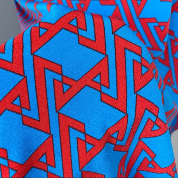 LuLaRoe Women's Azure Geometric Print A-Line Skirt Blue Size XS - Picture 6 of 8